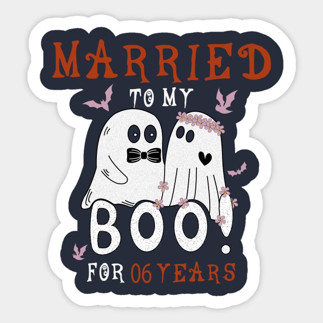 Funny 6th Wedding Anniversary October 6th Anniversary Sticker by YOUNESS98